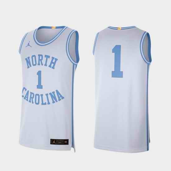 Men North Carolina Tar Heels White Retro Limited College Basketball Jordan Brand Jersey